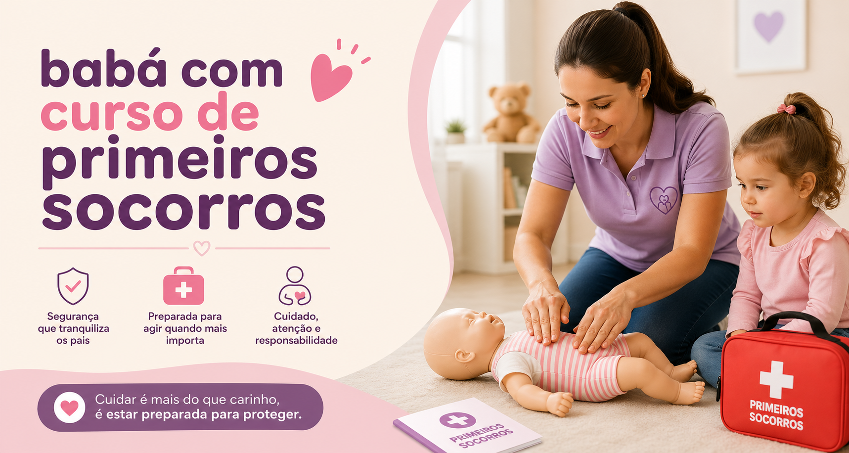  Babá com Curso de Primeiros Socorros – Segurança Redobrada no Cuidado Infantil