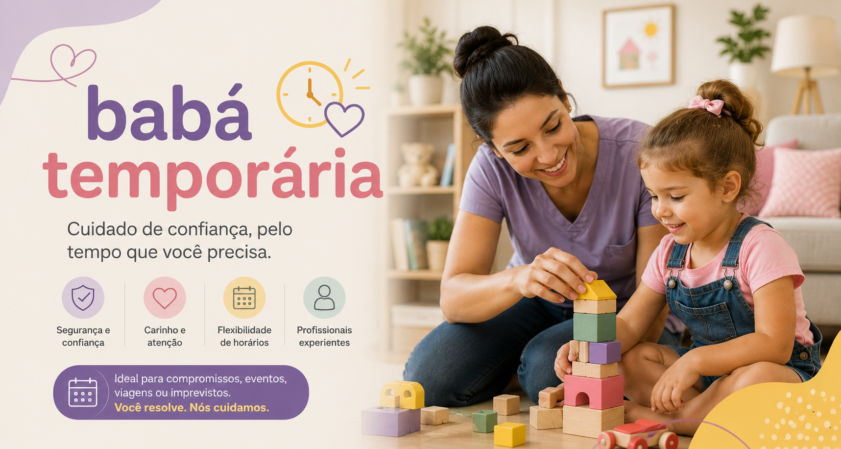 Babá Temporária – Solução Flexível para Necessidades Pontuais e Emergenciais