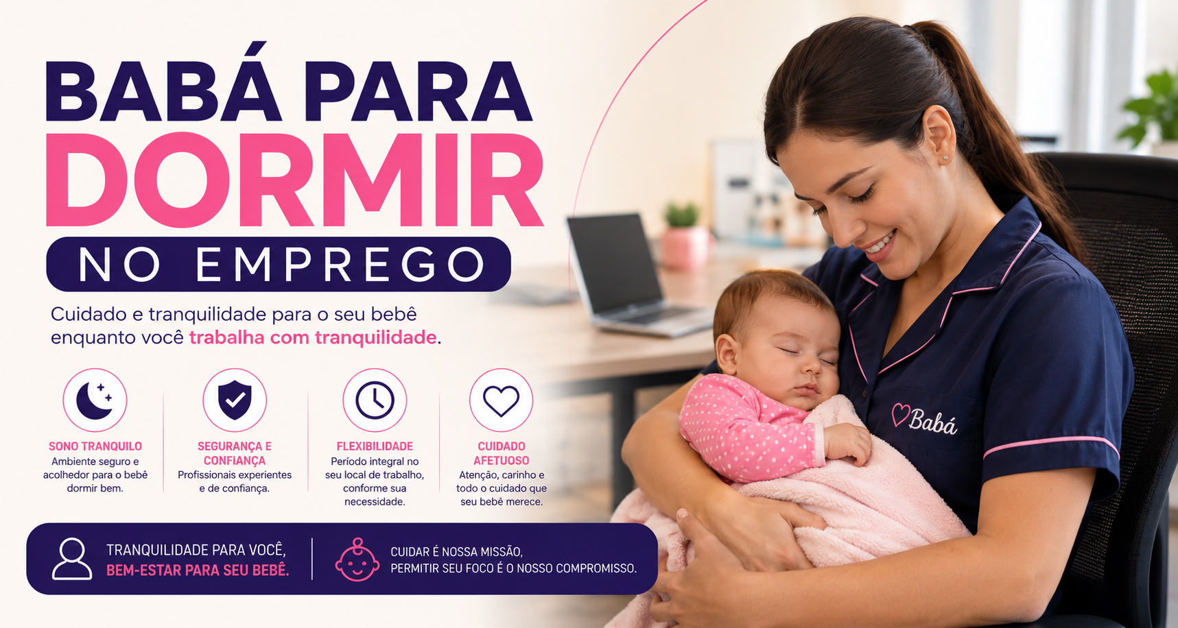 Babá para Dormir no Emprego – Apoio Integral com Segurança, Rotina e Continuida