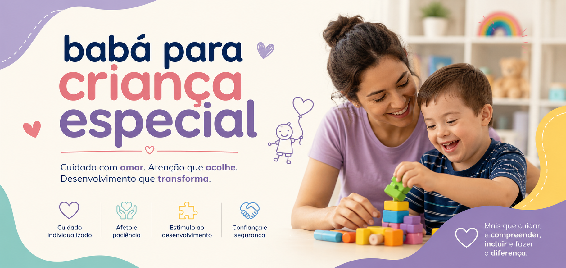 Babá para Criança Especial – Atendimento Humanizado com Segurança e Rotina Estruturada