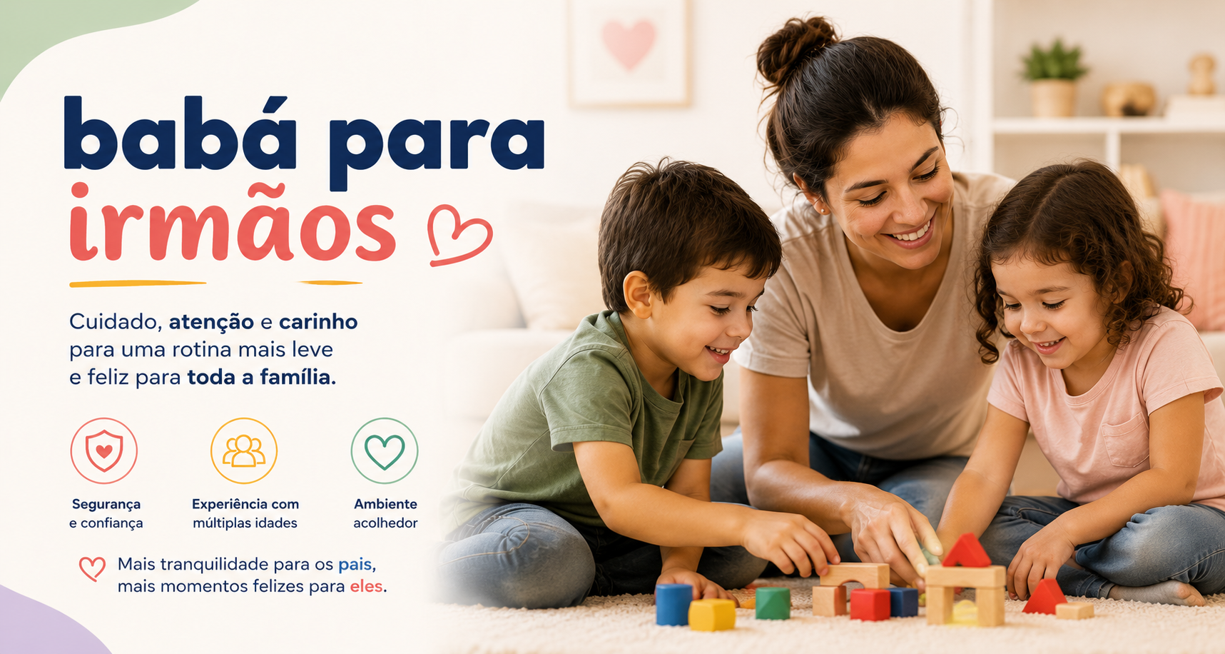 babá para irmãos